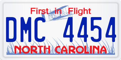 NC license plate DMC4454