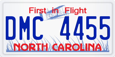 NC license plate DMC4455