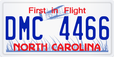 NC license plate DMC4466