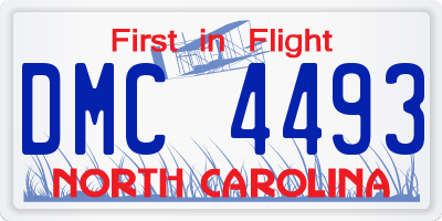 NC license plate DMC4493