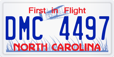NC license plate DMC4497