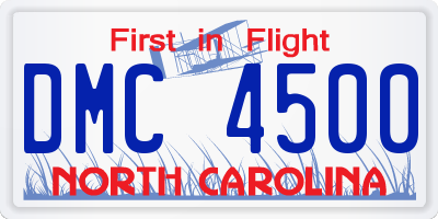 NC license plate DMC4500