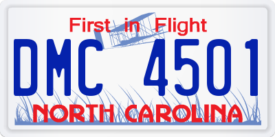 NC license plate DMC4501