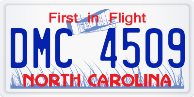 NC license plate DMC4509