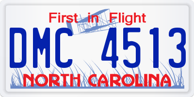 NC license plate DMC4513