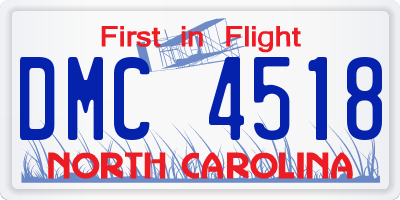 NC license plate DMC4518