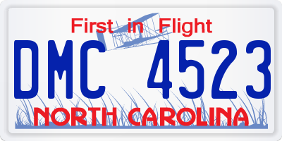 NC license plate DMC4523