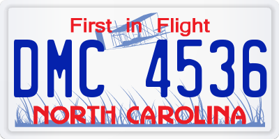 NC license plate DMC4536