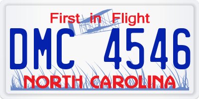 NC license plate DMC4546