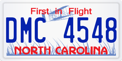 NC license plate DMC4548