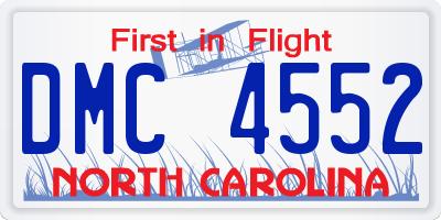 NC license plate DMC4552
