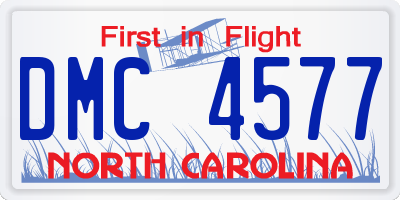 NC license plate DMC4577