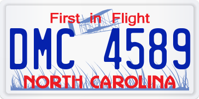 NC license plate DMC4589