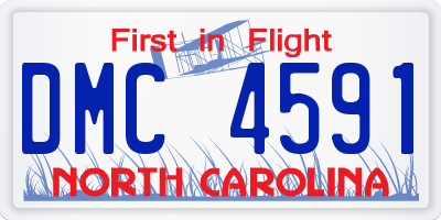 NC license plate DMC4591