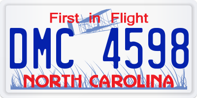 NC license plate DMC4598