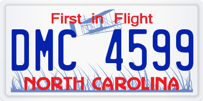 NC license plate DMC4599