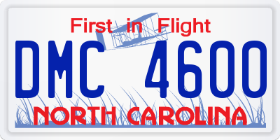 NC license plate DMC4600