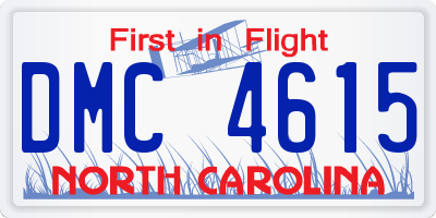 NC license plate DMC4615