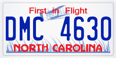 NC license plate DMC4630