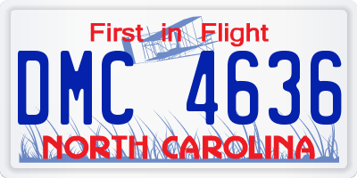 NC license plate DMC4636