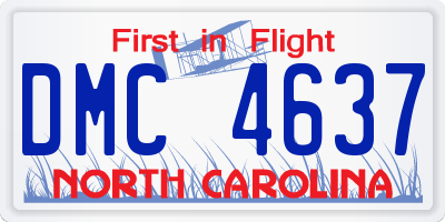 NC license plate DMC4637