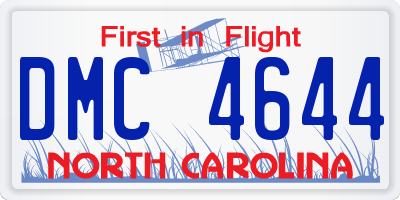 NC license plate DMC4644