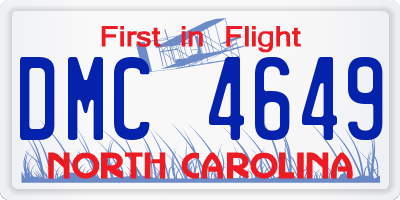 NC license plate DMC4649