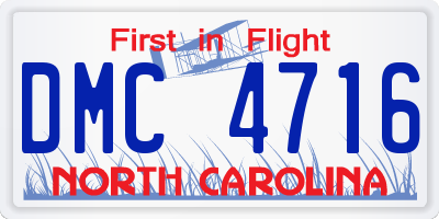 NC license plate DMC4716