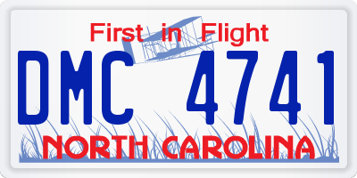 NC license plate DMC4741