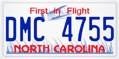 NC license plate DMC4755