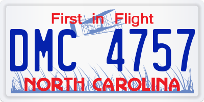 NC license plate DMC4757