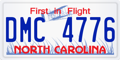NC license plate DMC4776