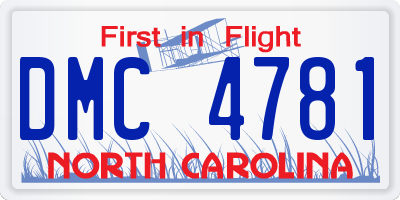 NC license plate DMC4781