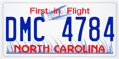 NC license plate DMC4784
