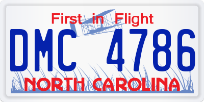 NC license plate DMC4786