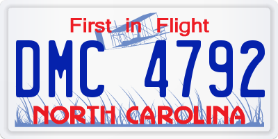 NC license plate DMC4792