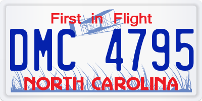 NC license plate DMC4795