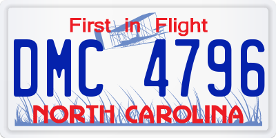 NC license plate DMC4796