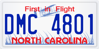 NC license plate DMC4801