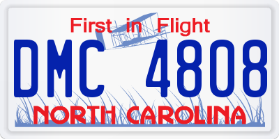 NC license plate DMC4808