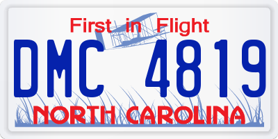 NC license plate DMC4819