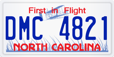 NC license plate DMC4821