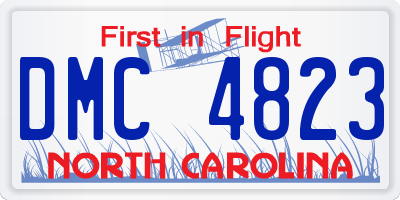NC license plate DMC4823