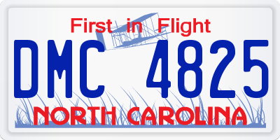 NC license plate DMC4825