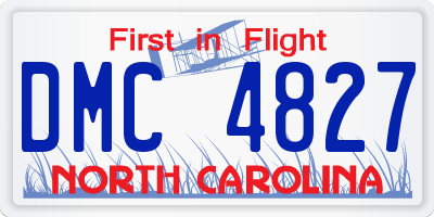 NC license plate DMC4827