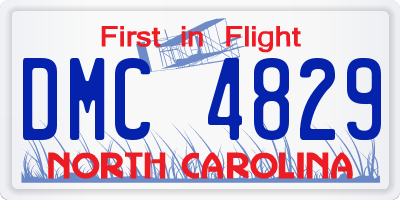 NC license plate DMC4829