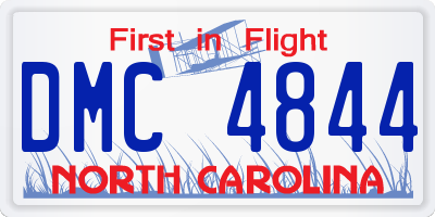 NC license plate DMC4844