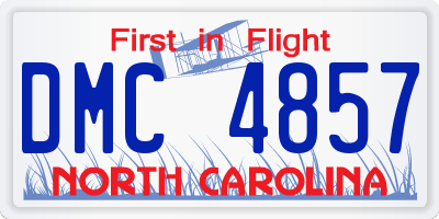 NC license plate DMC4857