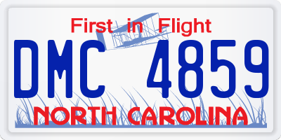 NC license plate DMC4859
