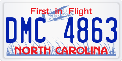NC license plate DMC4863